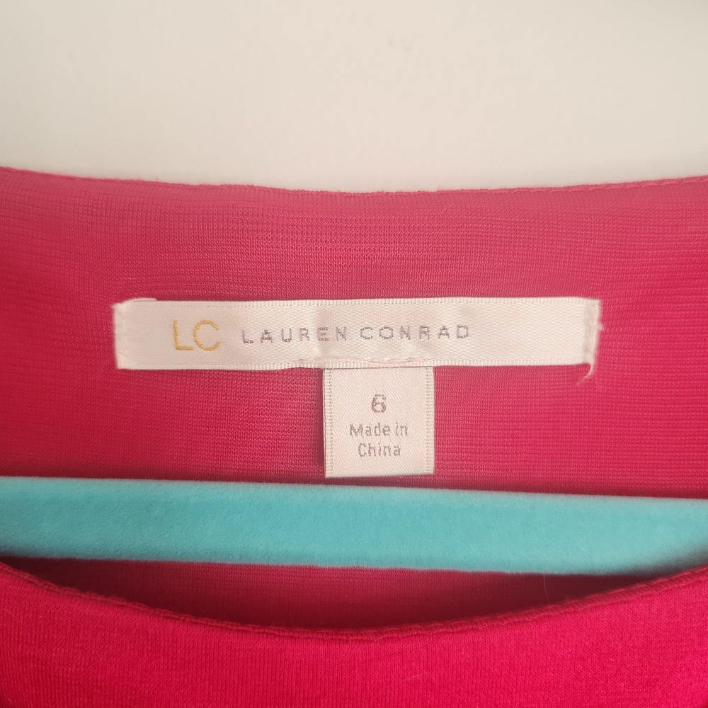 LC Lauren Conrad Pink Bow Fit and Flare Dress (with Pockets!), size 6 - Picture 5 of 9